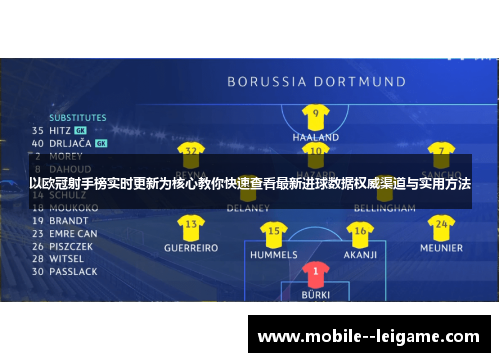 以欧冠射手榜实时更新为核心教你快速查看最新进球数据权威渠道与实用方法